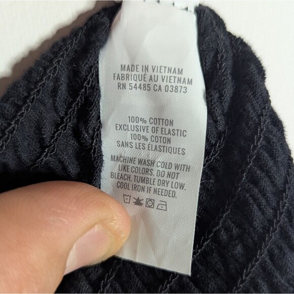 Aerie Black Smocked Flutter Sleeve Wide Leg Jumpsuit Women's Size XS - Picture 10 of 10